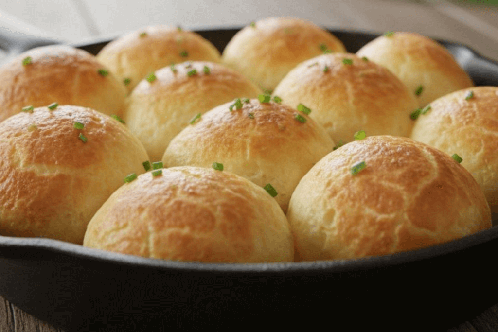 Receita de pão de queijo de frigideira fit